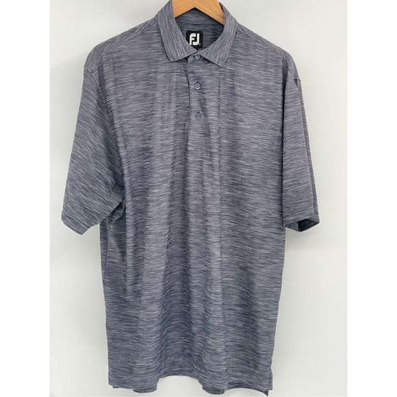 Footjoy Polo Shirt Golf‎ Men Size Large Blue Gray Short Sleeve Furnace Brook - Picture 1 of 10